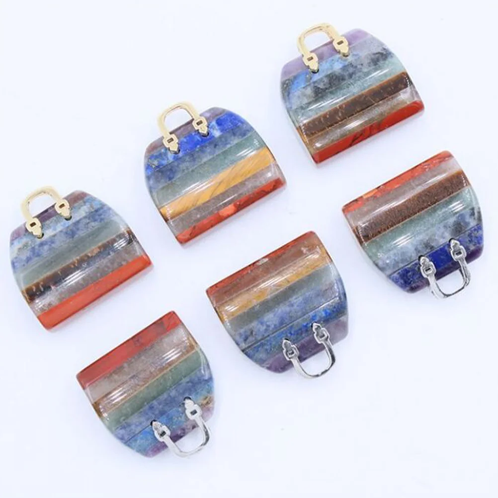 

2Pcs Hand Bag Shape Stone Ornament Desktop Home Decor Adornment for Garden Micro Landscape Decoration Miniature Statues