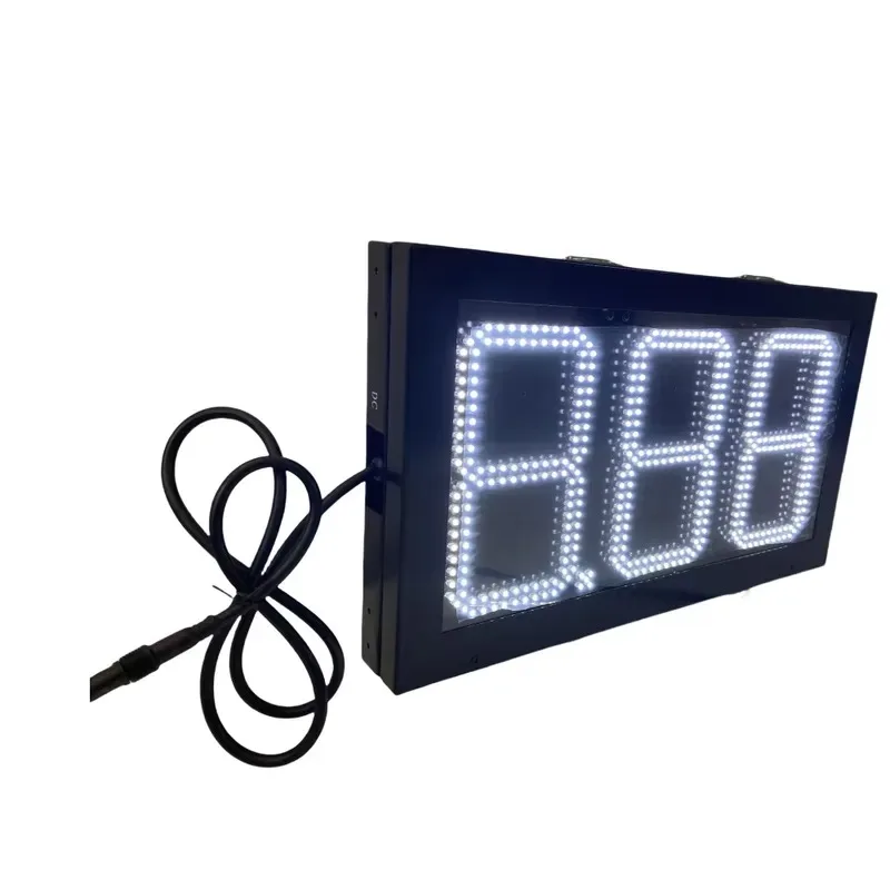 8 Inch 8.88 White Color Petrol Station LED Price Sign Suppliers Station Fuel Sign