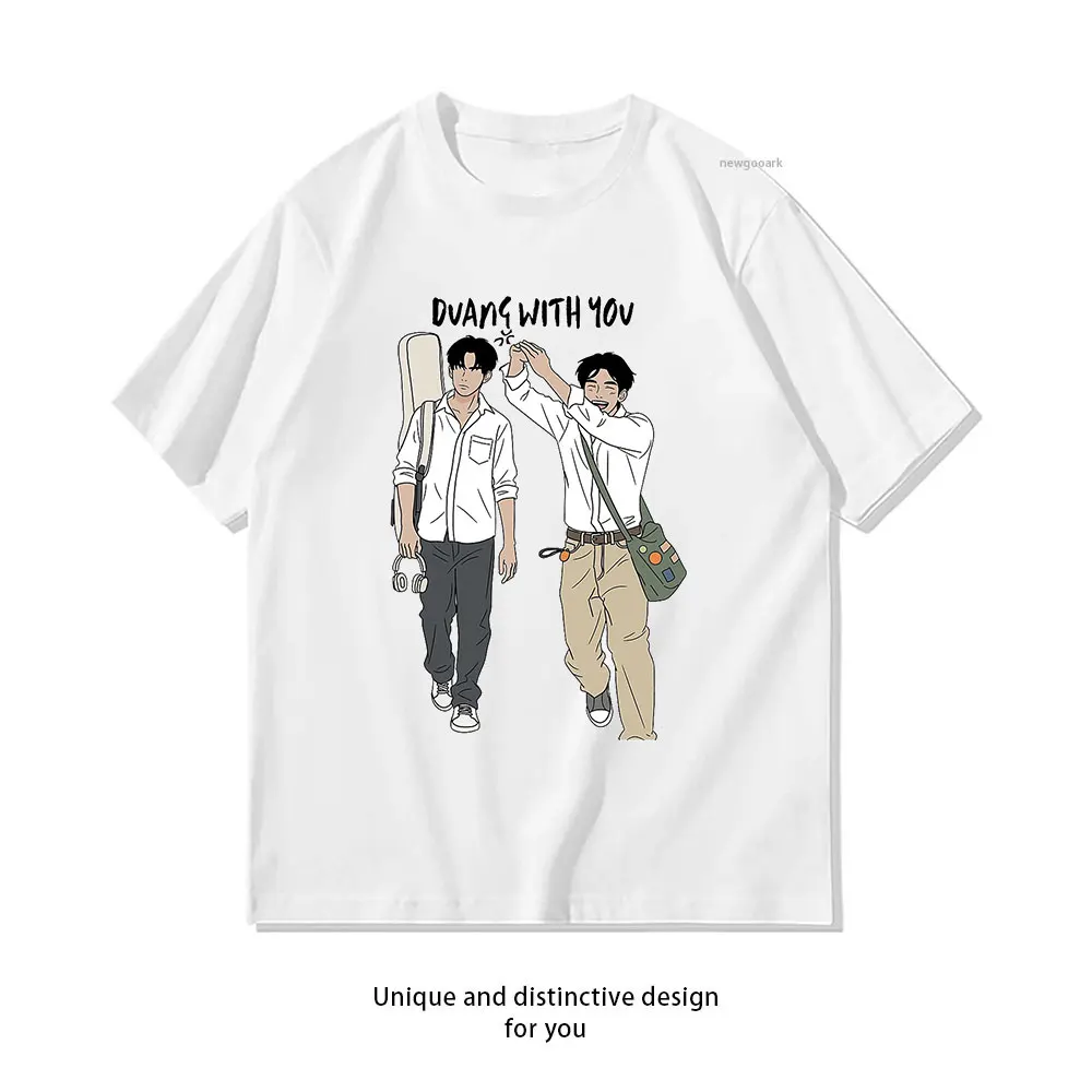 Thai bl duang with you series T-shirt woman man Casual cotton printed t shirts Adult Breathable Short-sleev