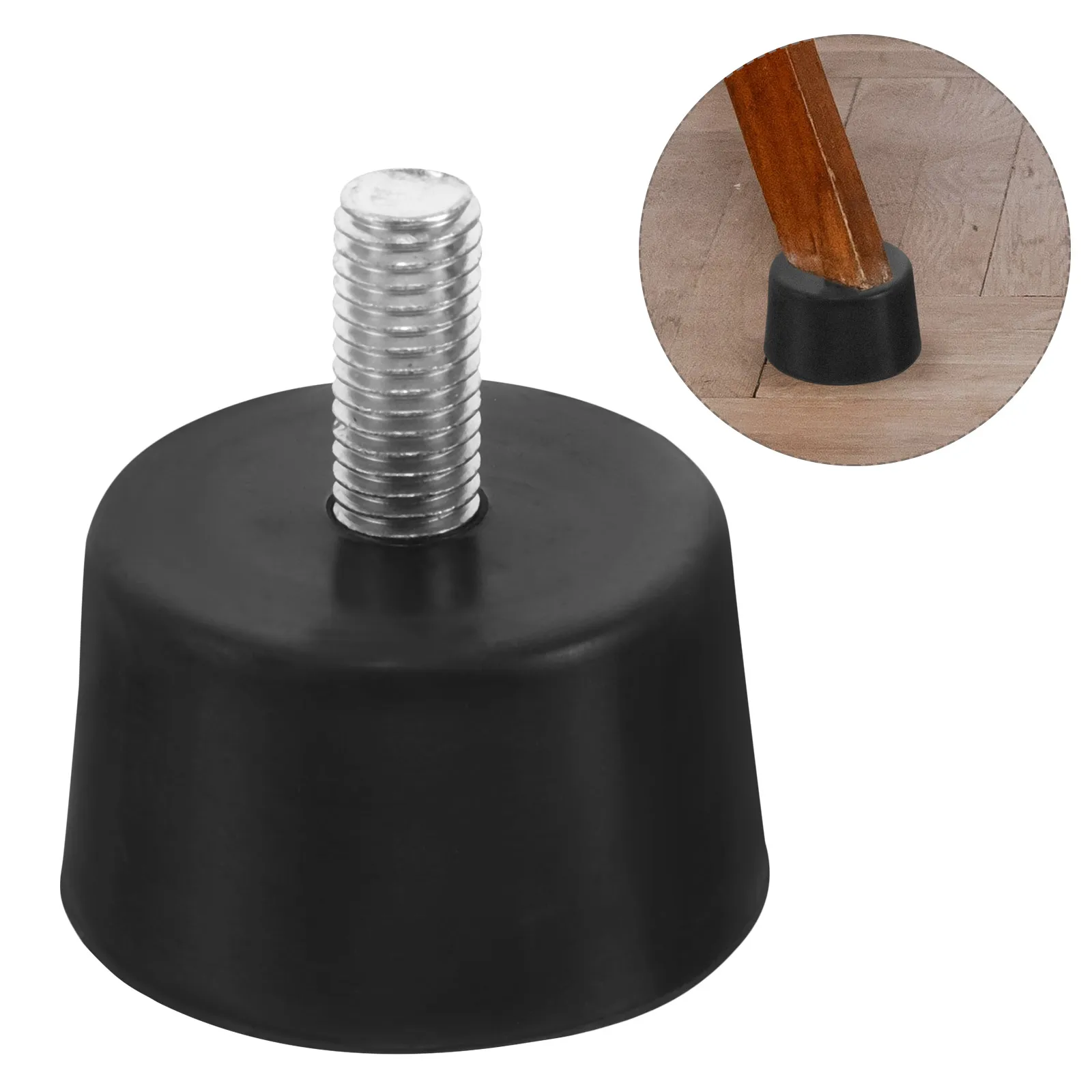 4pcs Rubber Feet Levelers Adjustable Furniture Leveling Pads For Table Chair Sofa Cabinet Floor Protection Durable Compact