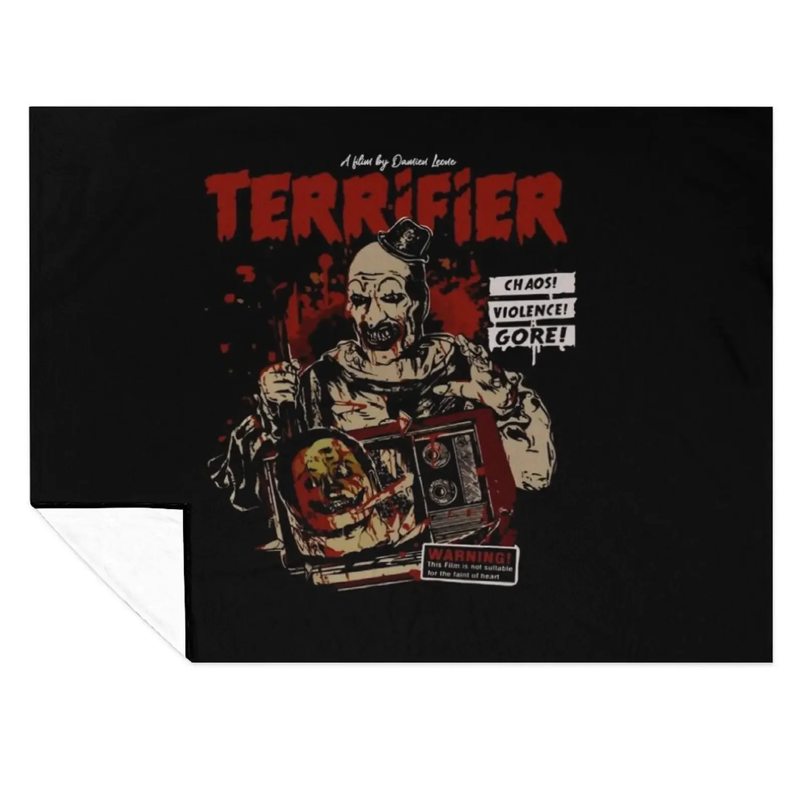

Terrifier Movie Halloween Throw Blanket Travel sofa bed wednesday Polar Blankets