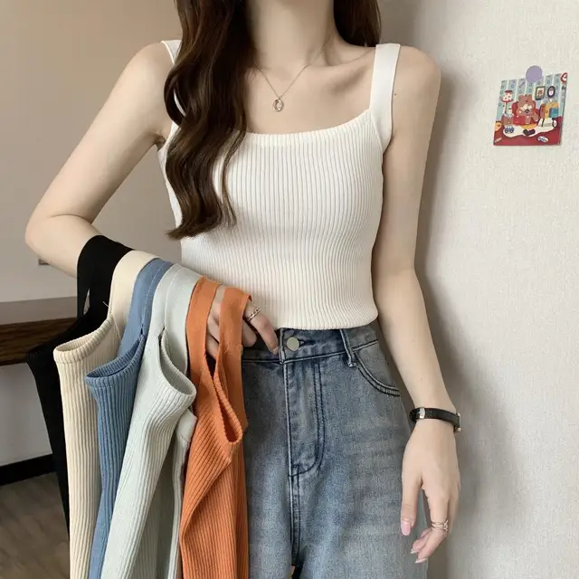 Make firm offers to the basic model of pure color fertilizer cultivate one's morality elastic knitted vest
