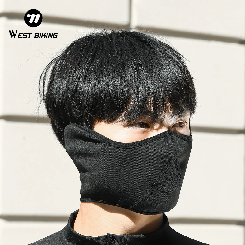 WEST BIKING ciepła maska zimowa wiatroszczelna wędkarstwo na świeżym powietrzu sport bieganie jazda na rowerze osłona twarzy polar półmaska ochrona uszu