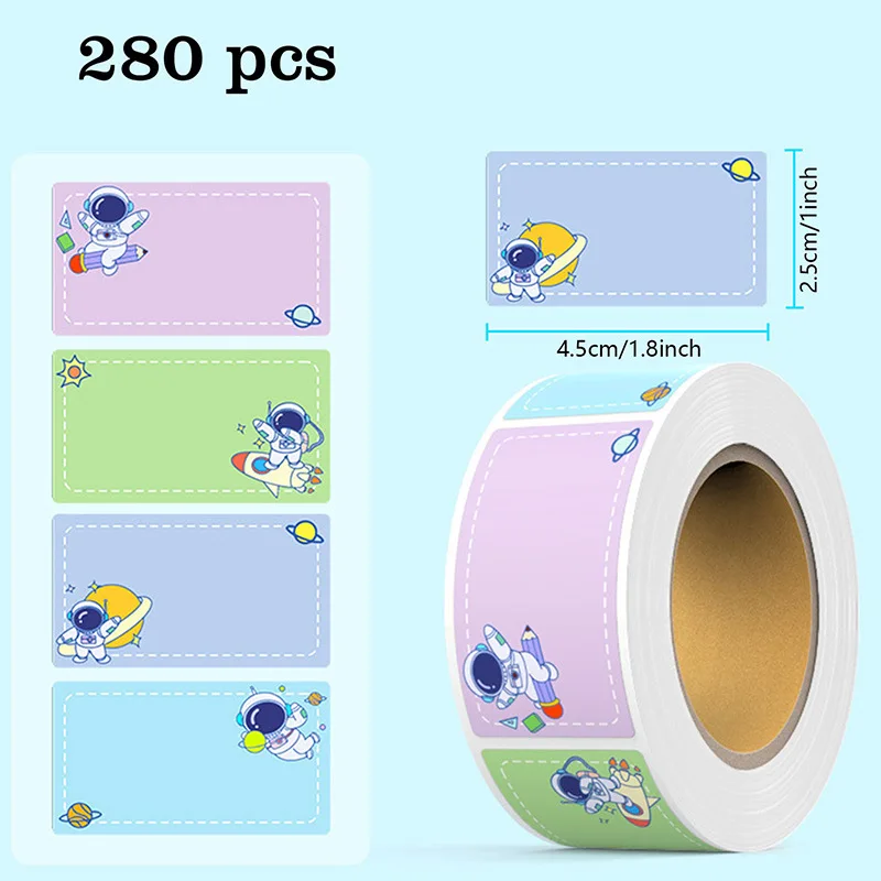 

Name Tags Stickers Cartoon Animal Labels for Kids Clothes Desk Box Mailing Teachers Office School Home Supplies, 1 Roll 280 PCS