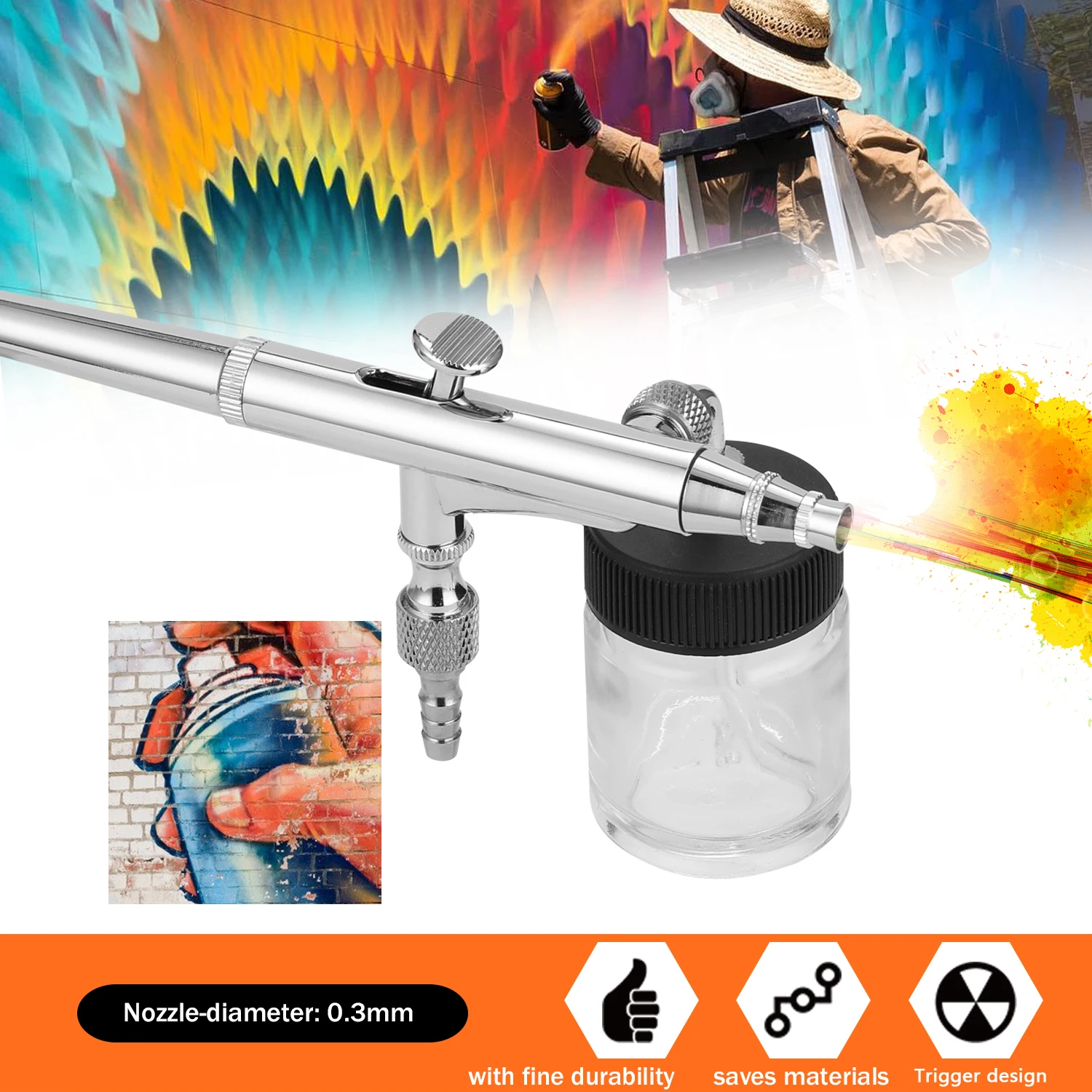 Professional T134  Set for Model Making Art Painting with G1/8 Adapter Wrench Dropper 2 Fluid Cups  Set