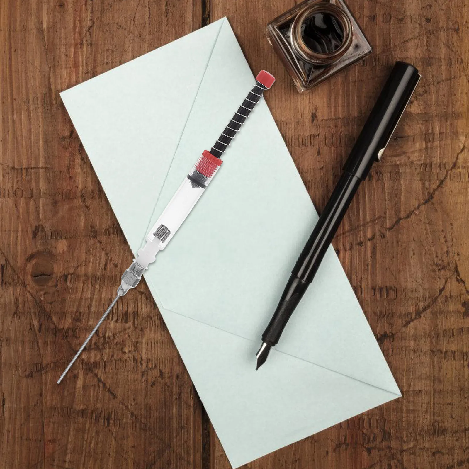 

5Pcs Spring Ink Absorber for Fountain Pen Refillable Metal Plastic Converter Easy Ink Fill Tool Student Writing Accessory