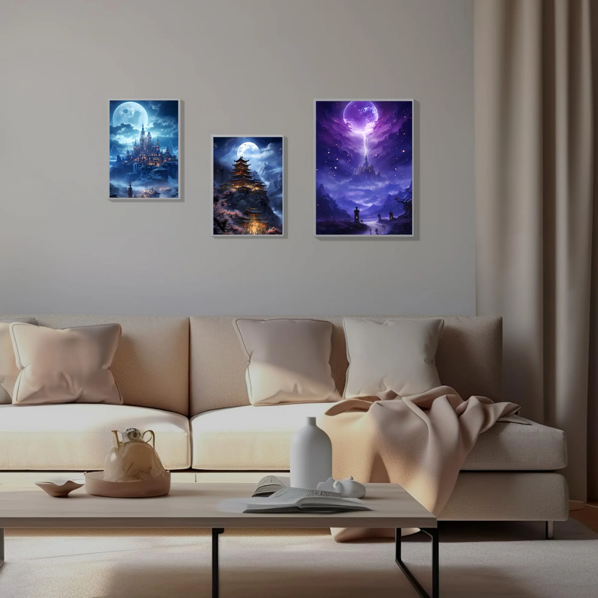 Peinture lumineuse colorée pour décoration intérieure, photos haute définition, cadre ultra-étroit, gradation USB, lampe de nuit populaire, cadeau