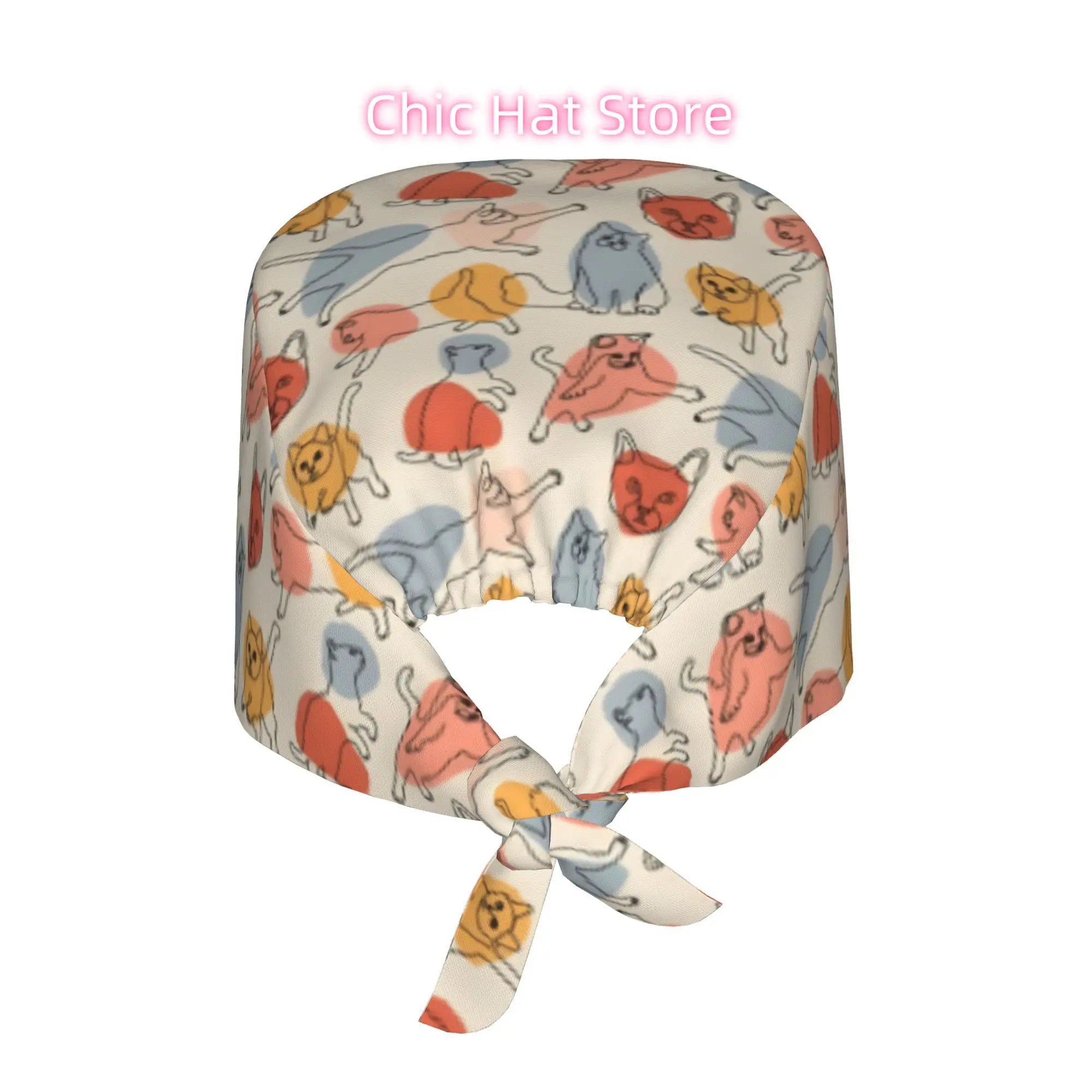 1pc of a Stylish Work Hat Featuring Adorable Cartoon Animals, a Trendy Headscarf Suitable for Both Men And Women, Lightweight An
