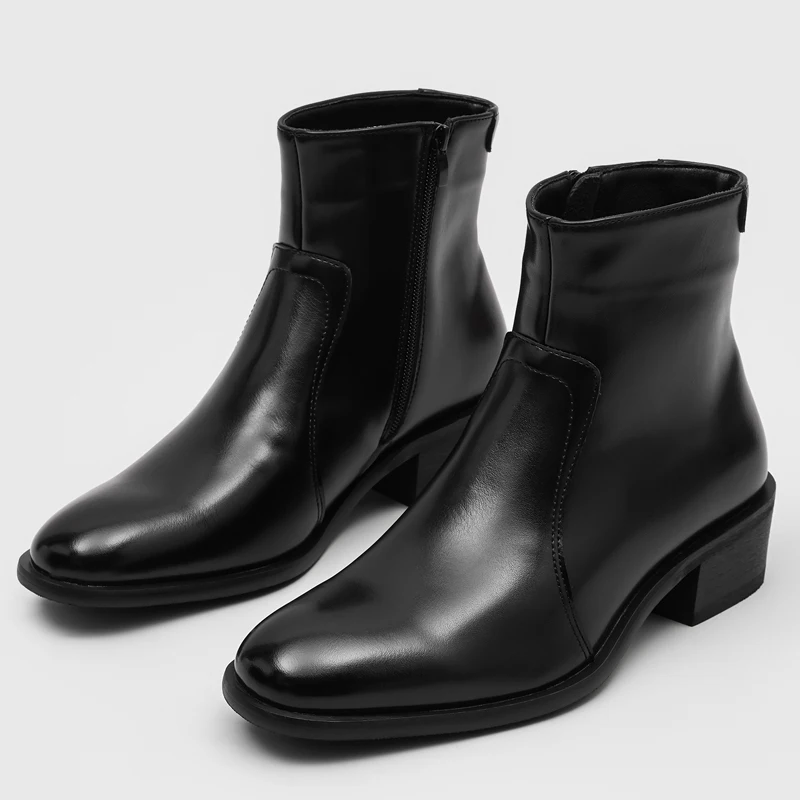 High Quality Men Chelsea Boots Simple Elegant Non Slip and Breathable Comfortable for Business Leisure Daily Commuting