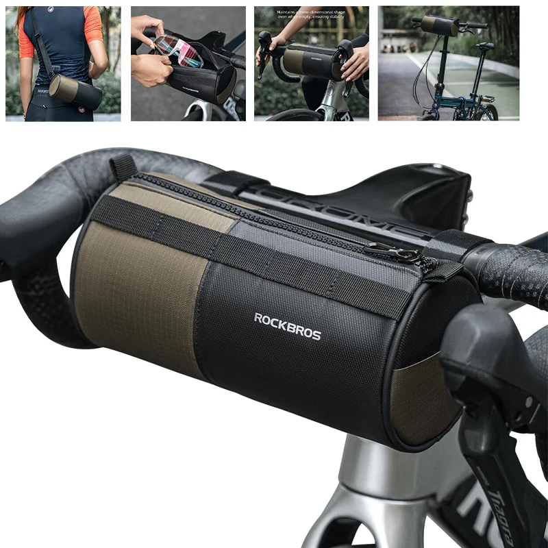

Bike Handlebar Bag Waterproof Front Bag Cylinder Durable Lightweight Road MTB Cycling Bicycle