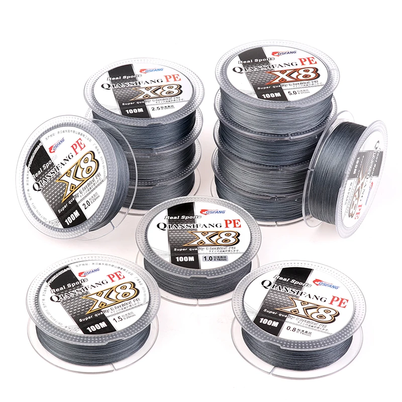 1PCS 100M 8 Stränge PE Geflochtene Angeln Draht Multifilament Starke Angelschnur Langlebig Reise Meer/Stream Angelschnur