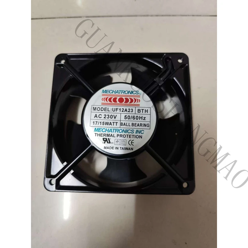 HJY 1 piece MECHATRONICS fan UF12A23 BTH AC230V 12038 12CM aluminum frame insert type