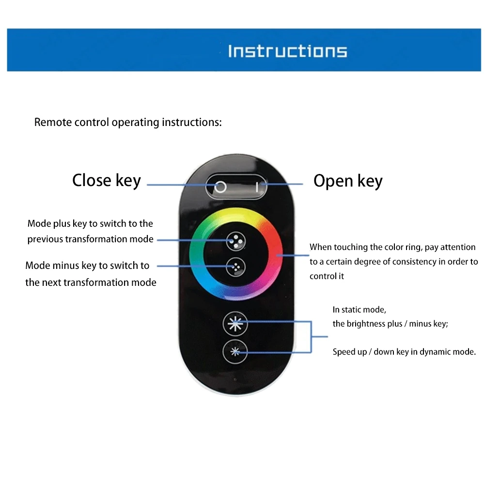 24-Hour Delivery GT666 DC12-24V 6Ax3channel RBG Touch LED Controller For 5050 RGB Strip Lights