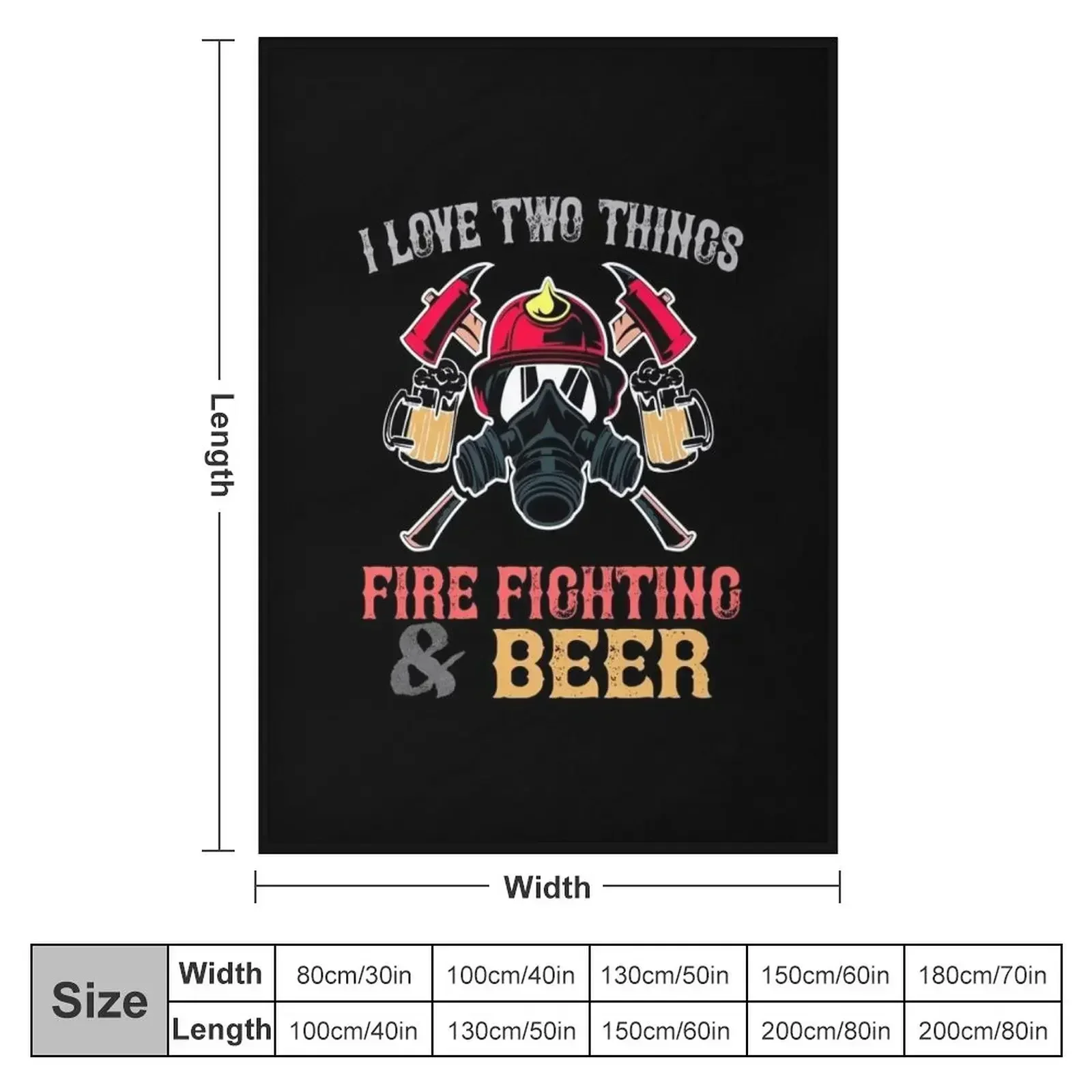 Firefighter Fire Brigade Sayings Beer Throw Blanket bed plaid Flannels Hairy Hairys Blankets