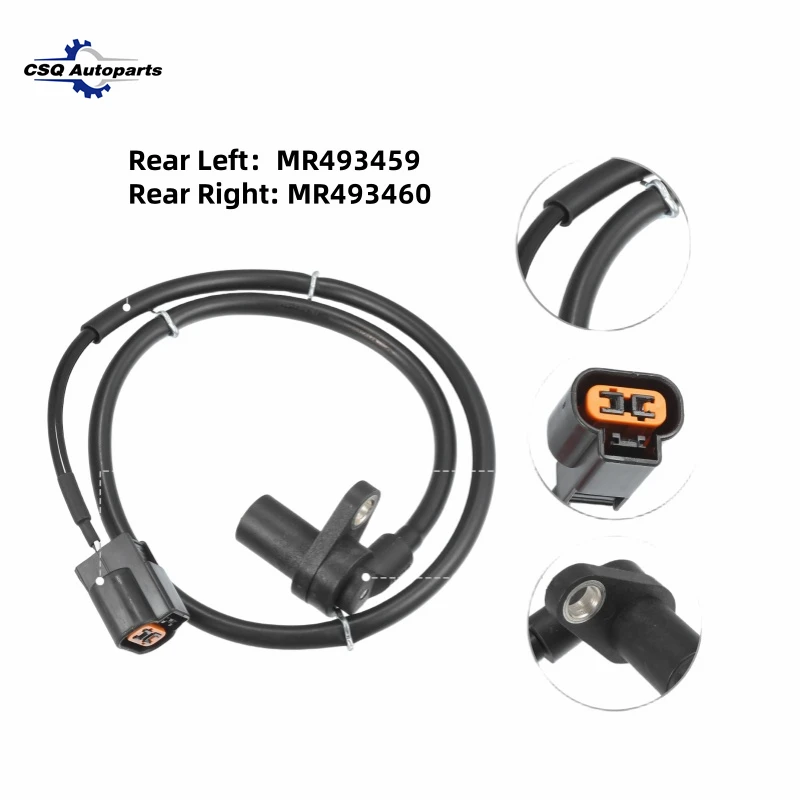 MR493459 MR493460 Rear Left/Right ABS Wheel Speed Sensor for Mitsubishi Outlander 2003 2004 2005 2006