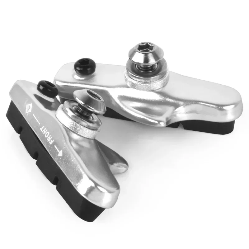 1pair Bike Brake Pads Aluminum Ultra Light Brake Shoes Road Bicycle Caliper Brake Rubber Block for Carbon Wheels Low Wear
