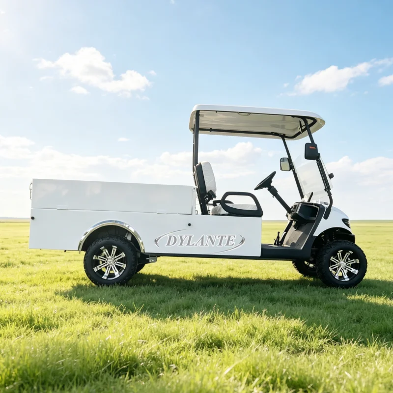 2 Seater Electric Cargo Golf Cart Utility Vehicle With Canopy Alloy Wheels for Villa and Garden Goods Transport 5000w Golf Car