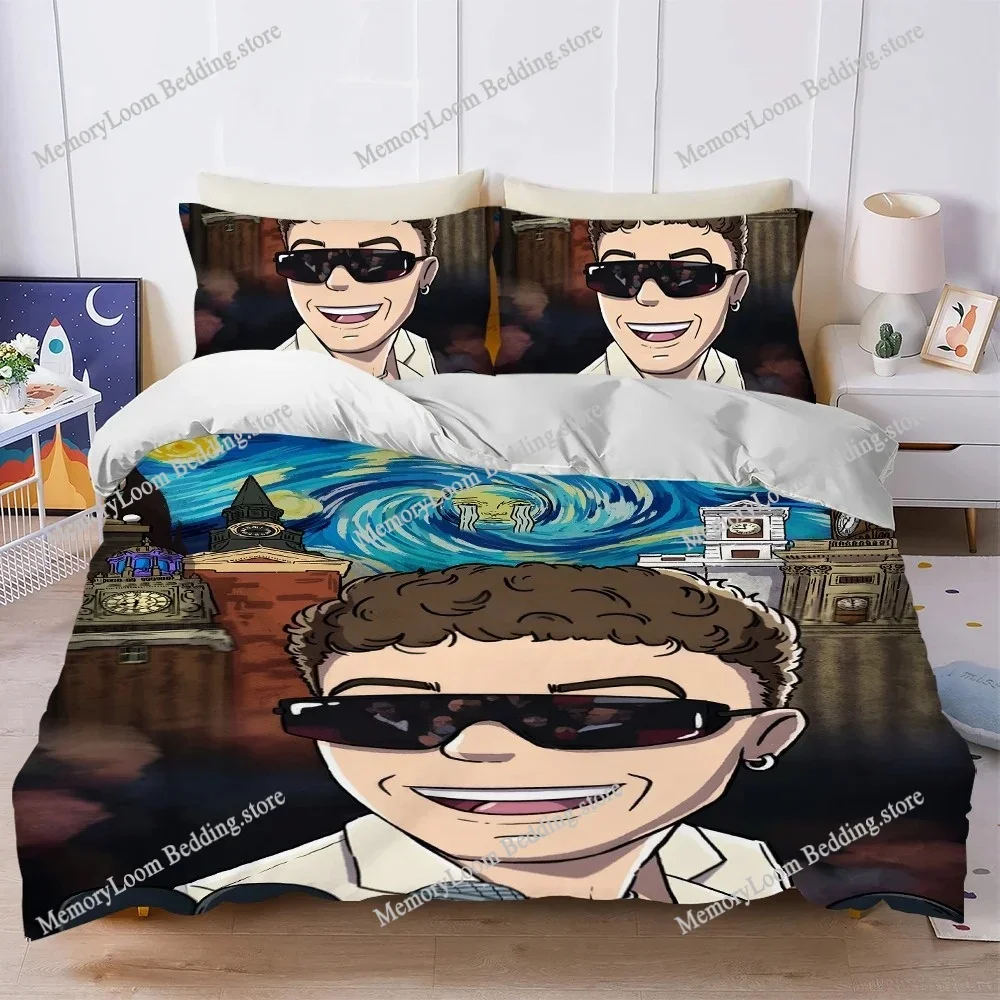 

Hot Singer Q-Quevedo Buenas Noches Duvet Cover Set Bedding Soft Laundry Cotton Bed Four Seasons Student Dormitory Home Textile