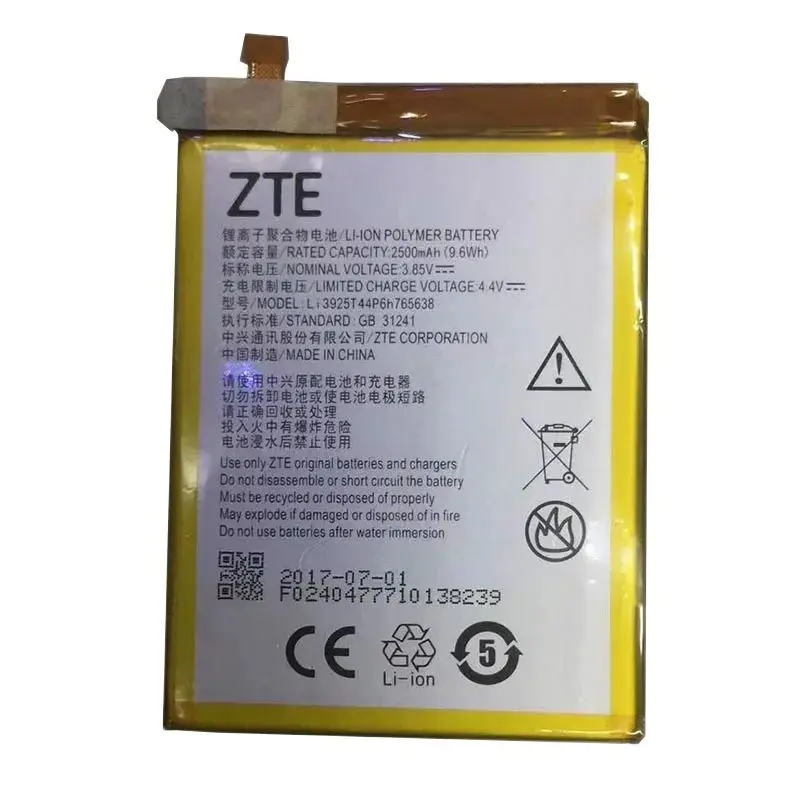 

10pcs Li3925T44P6h765638 2500mAh Battery For ZTE BLade V8 Lite 5.0-inch Mobile Phone Batteries Battery