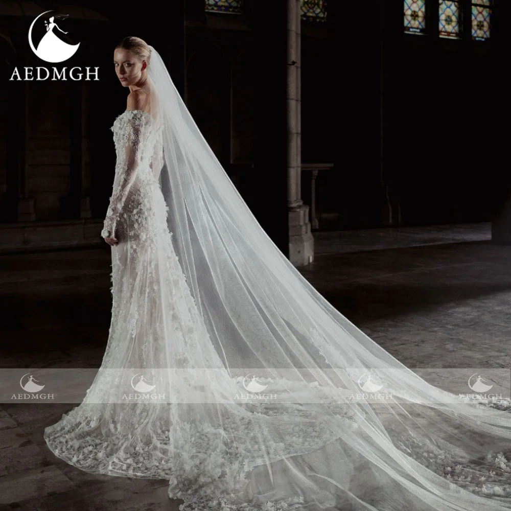 Aedmgh Mermaid Sexy Wedding Dresses Sweetheart Vestido De Novia Lace 3D Flowers Detachable Train Vintage Custom Made Bridal Gown