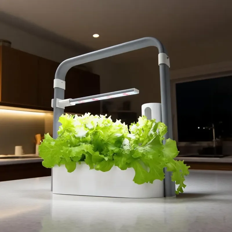Self Watering LED Hydroponic Indoor Garden Kit Automatic Planter Eco-Friendly Minimalist Design for Home Kitchen Herbs