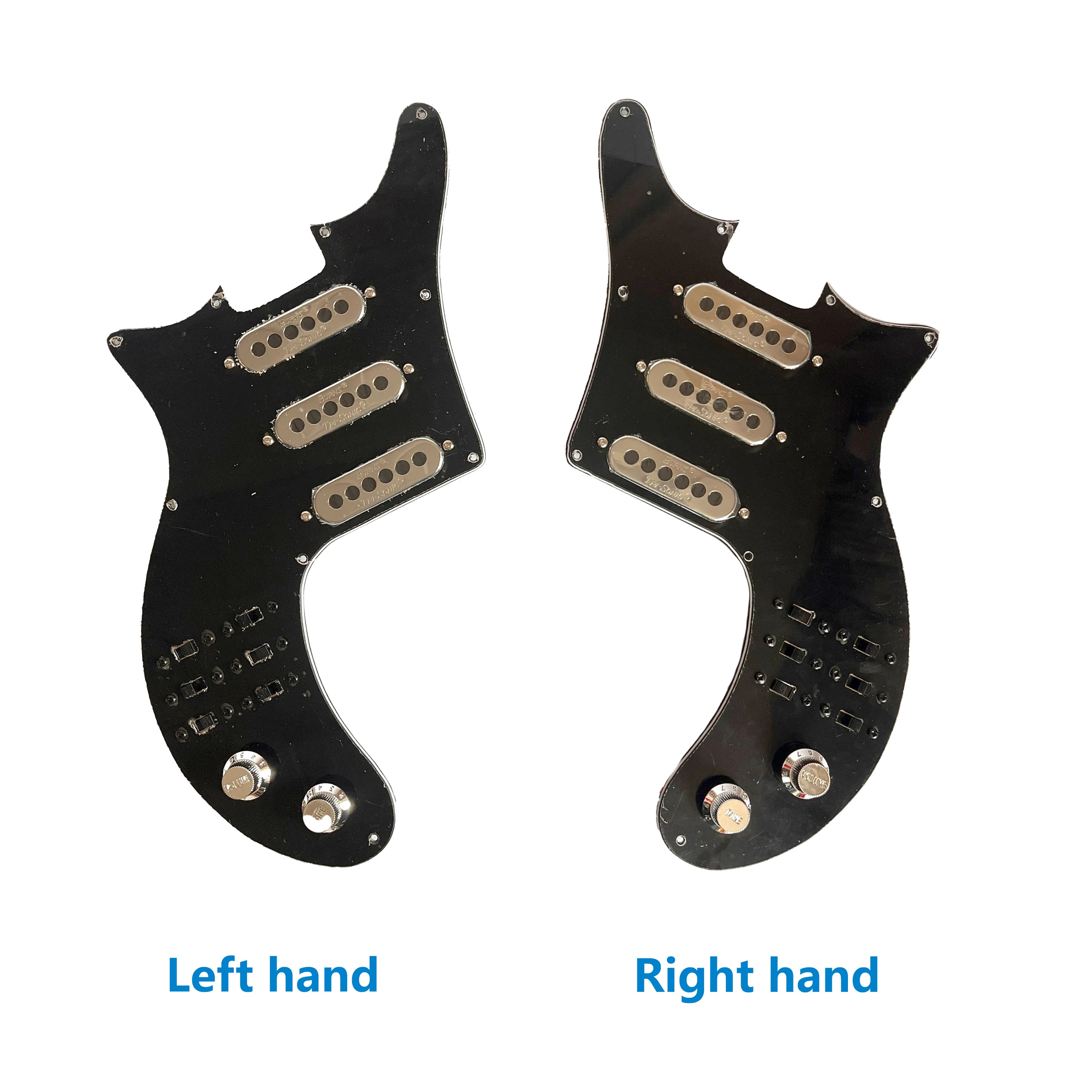 

Left SSS Prewired Guitar Pickguard Set Burns Tri-Sonic Pickups Multifunction Switch Harness For Brian May Guitar Set