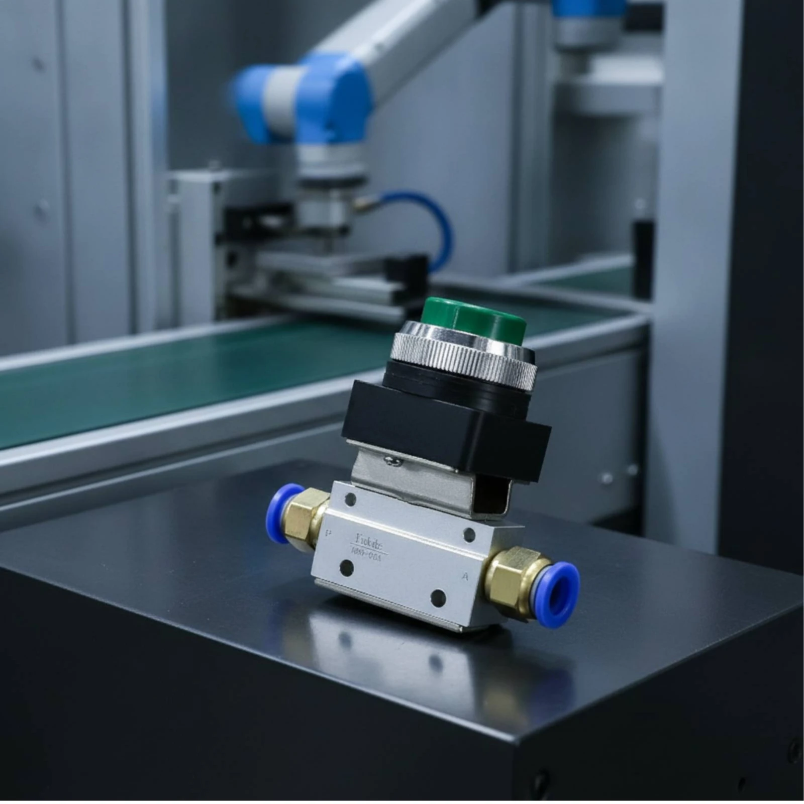 Pneumatic Valve with Push Button Compact Mechanical Pneumatic Valve Threaded for Machinists, Machine Controls