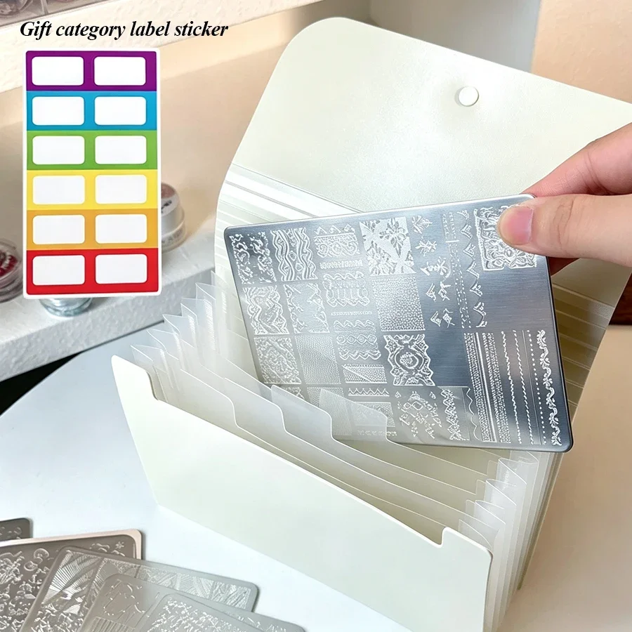 Aufbewahrungsbuch für Nagelstempelplatten, staubdichter, kratzfester Organizer für Nagelstempelplatten und Nagelsticker