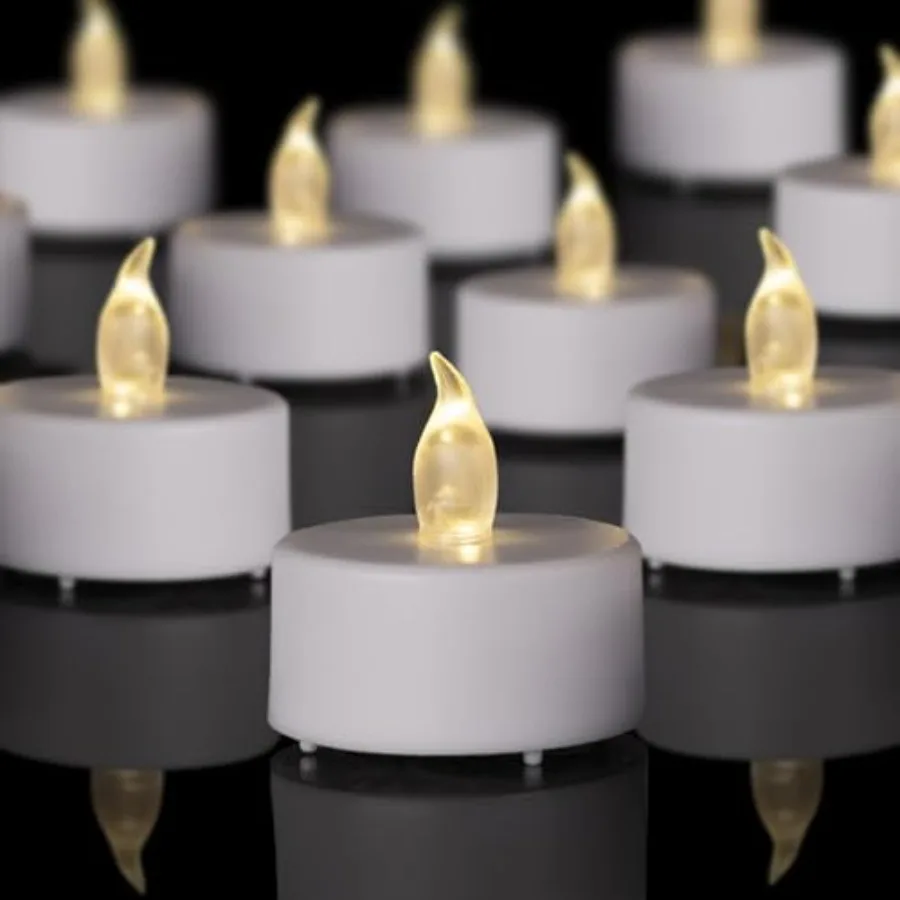

LED Tea Lights Candles- 200Pack Flameless Candles Realistic and Bright Flickering Long Lasting 200Hours for Holiday Celebration