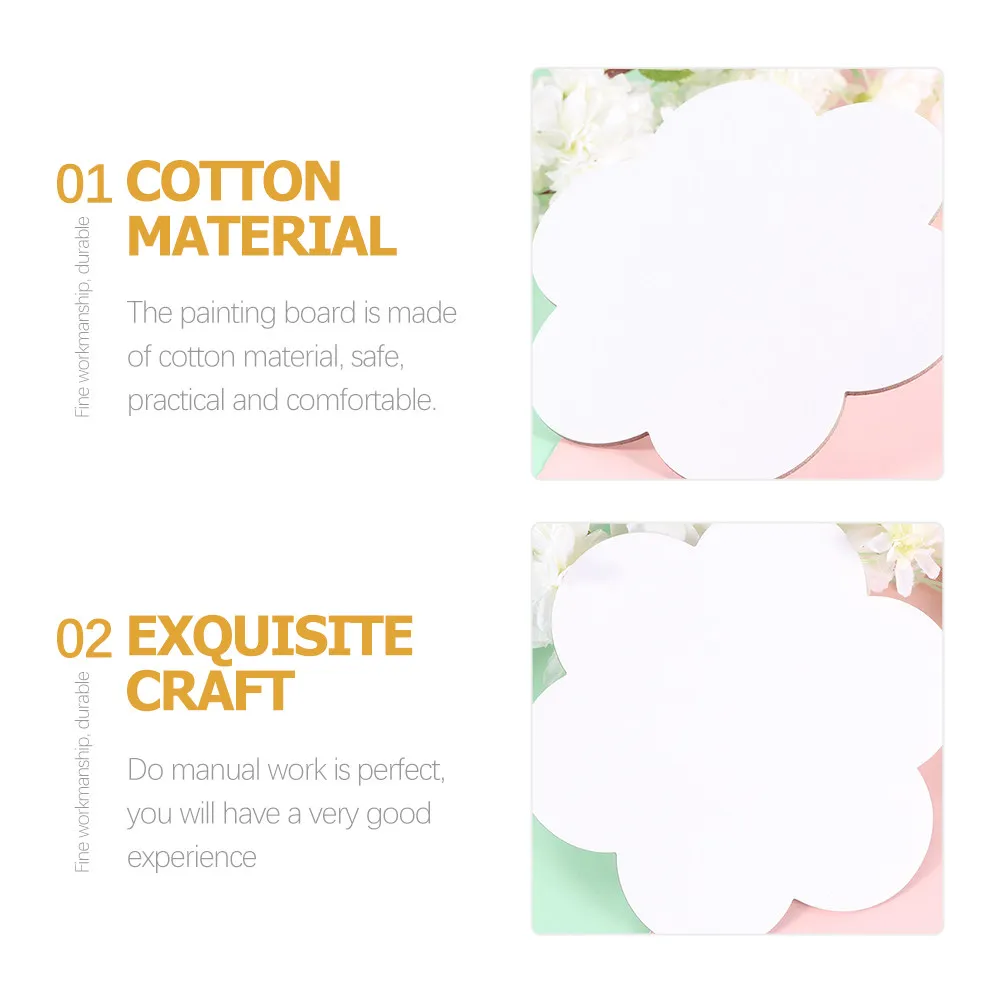 10Pcs Cotton Oil Painting Canvas Board Professional Art Panels Smooth Edges for Acrylic Oil Paint Drawing Tool