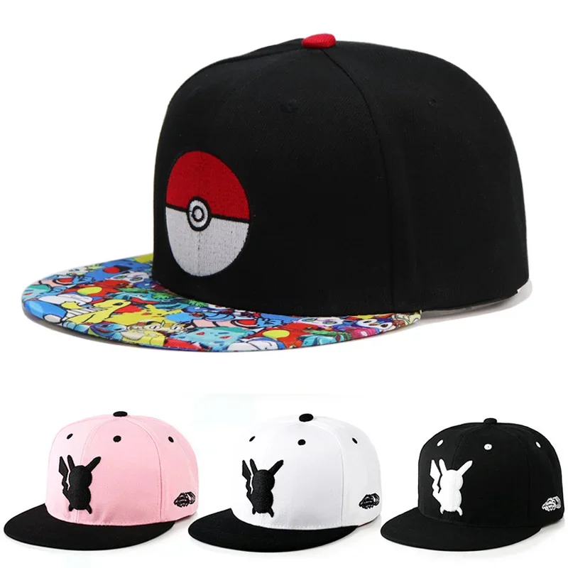 Pokemon Pikachu Embroidery Cap Boy Girl Baseball Hat Summer Sunhat Parent-child Cartoon Anime Outdoor Sport Shade Caps Kids Gift