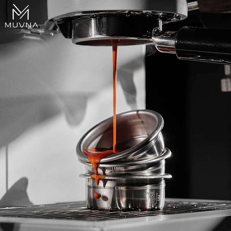 MUVNA Units 8 Espresso Coffee Filter Basket for 15/18/20/22g cup holes Filters Compatible with Espresso Portafilter Barista