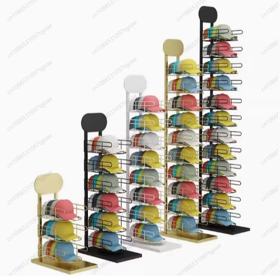

3.6.8layer Custom color commercial household wire countertop hat display stand bracket