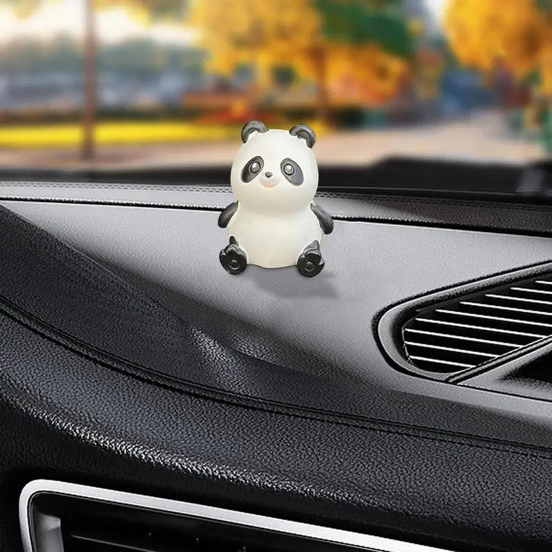 Cute Panda Bicycle Handlebar Decoration With Helmet Propeller Resin Bike Accessories MTB Road Bike Motorbike Scooter Universal