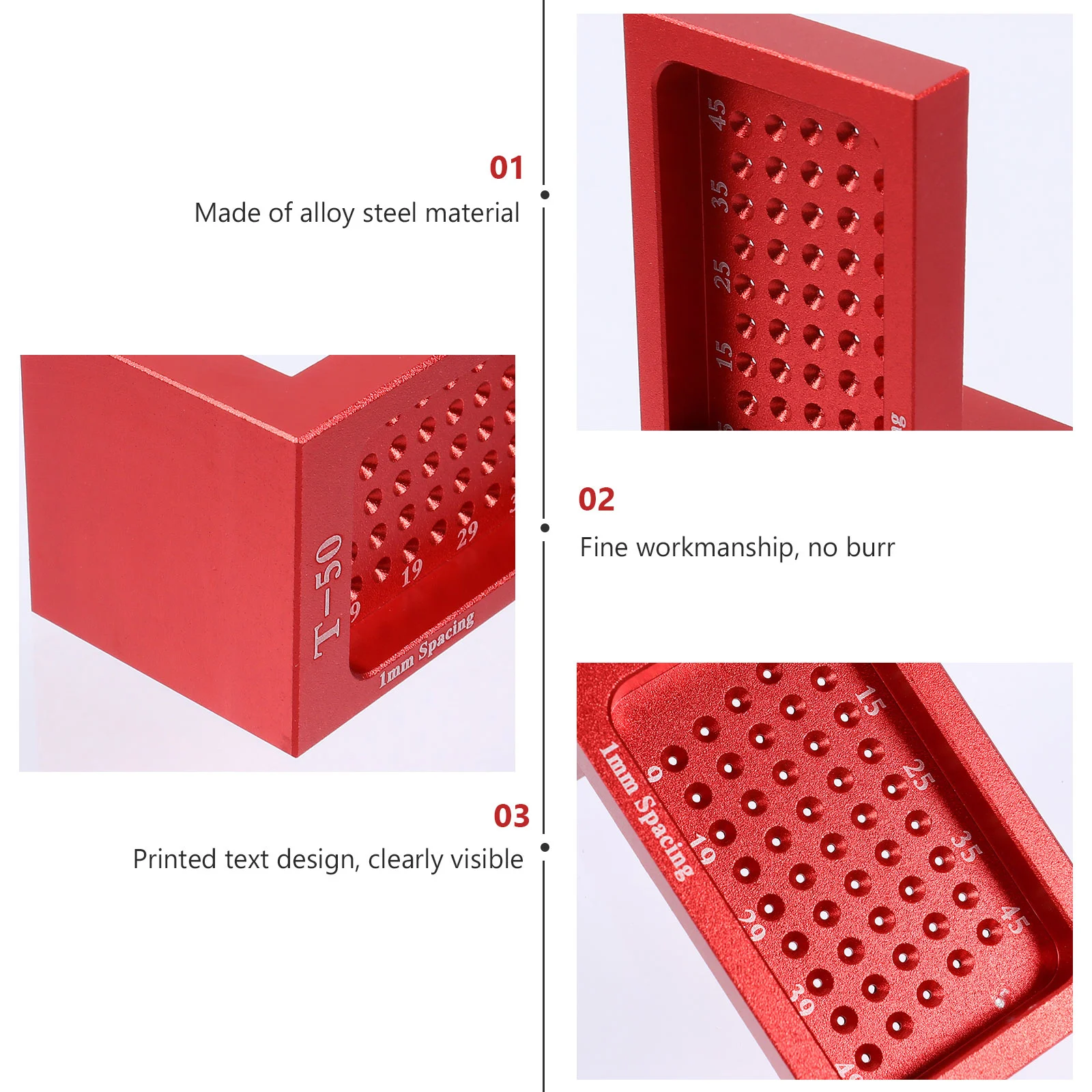 

Woodworking Scriber Ruler Tool Alloy Steel Durable Rust Proof Environmental Protection Carpentry Marking Device Home Use