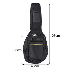 Wasserdichte Oxford Nylon-Akustik-Gitarrenbeutel, gepolsterte Hülle von Gitarre, Gig-Rucksack, Musikinstrument, Regenstopp, Doppelgurte, Schwarz, 41 9 Hauptverkaufs -Rucksack Rip Stop - №3