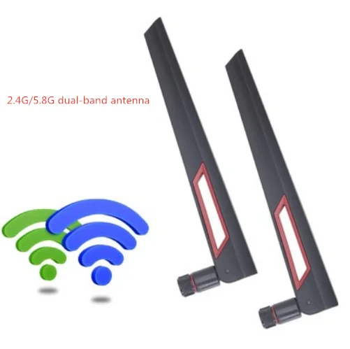 2.4G 5.8G Dual Band Router Ăng Ten SMA Đực Anten Khuếch Đại WiFi Antenne Tăng Áp 10DBI