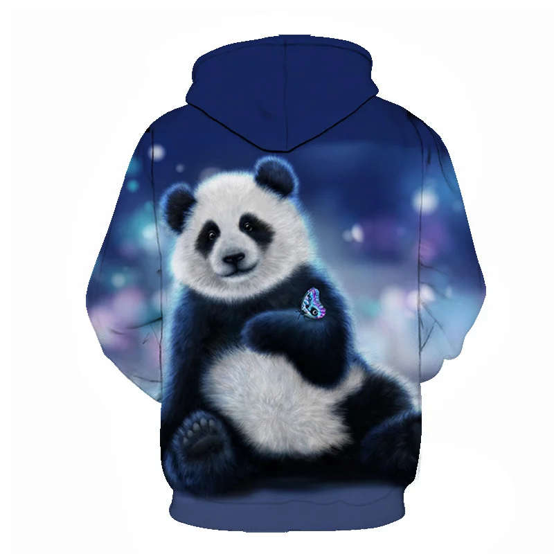 Summer Men and Women 3D Panda Print Streetwear Hoodie Long Sleeve Chinese Style Large Size Sweatshirt  Casual Cute Hoodie 2021