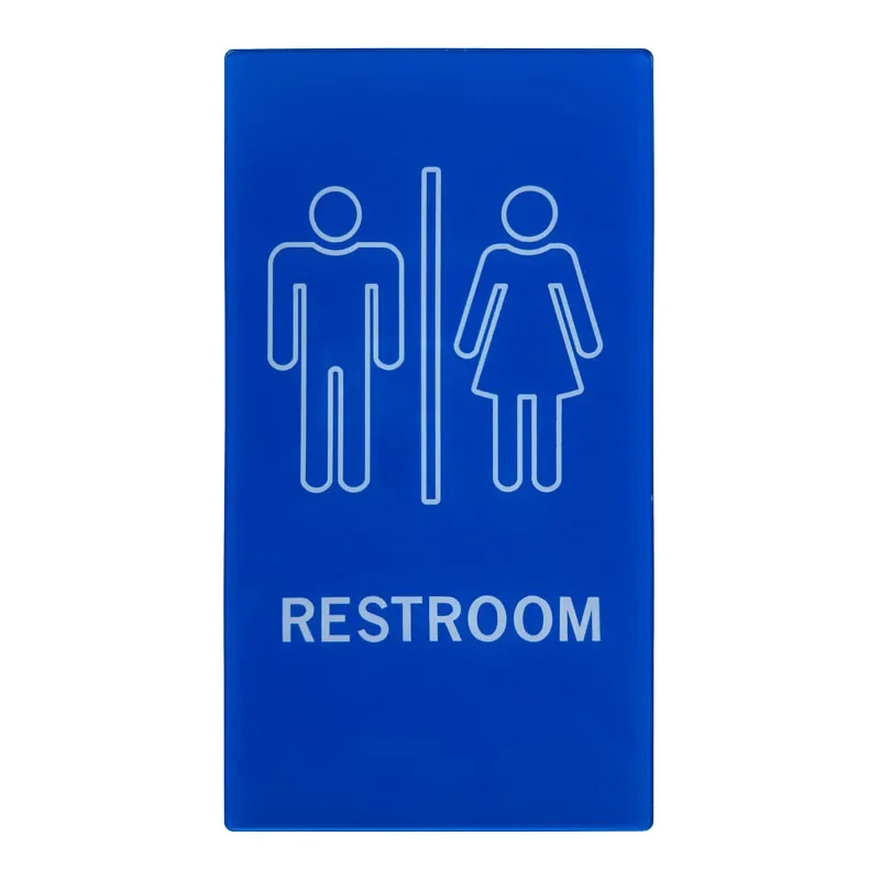 22*12cm Acrylic Restroom Sign No Smoking Save Water Custom Signage for Men Women Baby Changing Room
