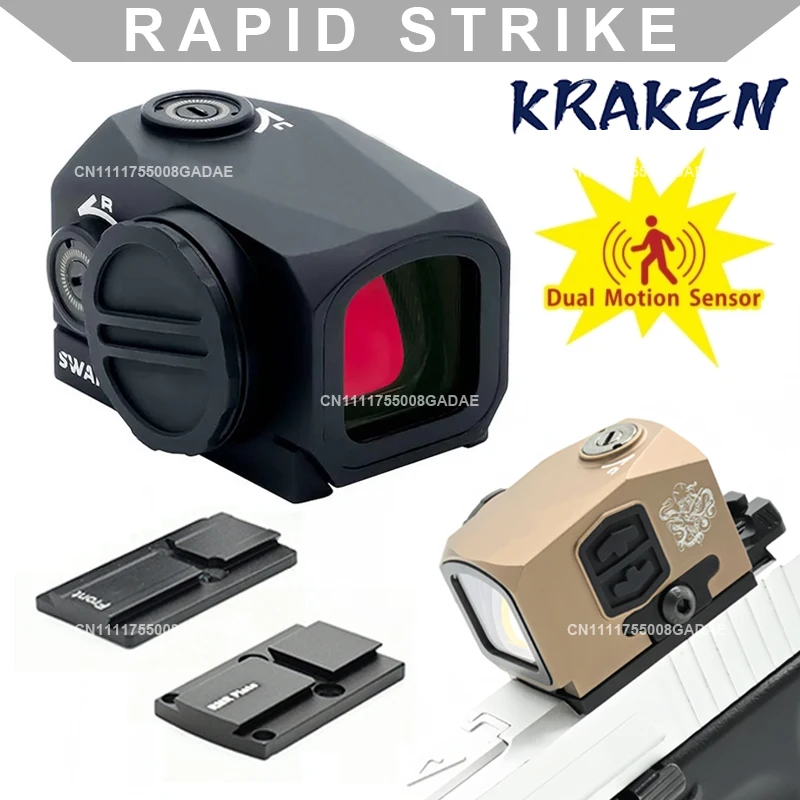 

Оптический прицел Swamp Optic Kraken Pistol Red Dot Sight 3 MOA 1x16, полностью герметичный, для тактической охоты, компактный, с креплением MOS/RM*