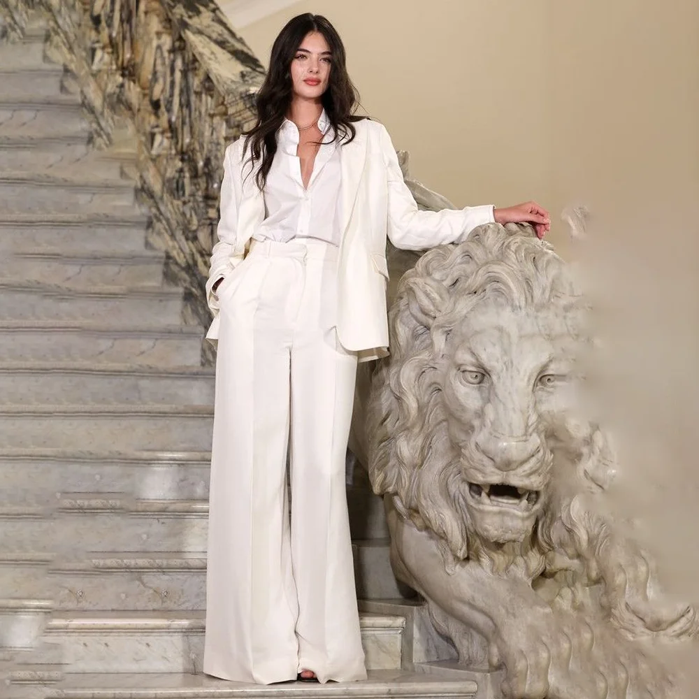 

Women's 2 Piece Suit Set Lady Business Office Suits Female Tuxedo Casual Chic Outfits Blazer+Pants Trajes De Mujer Elegante
