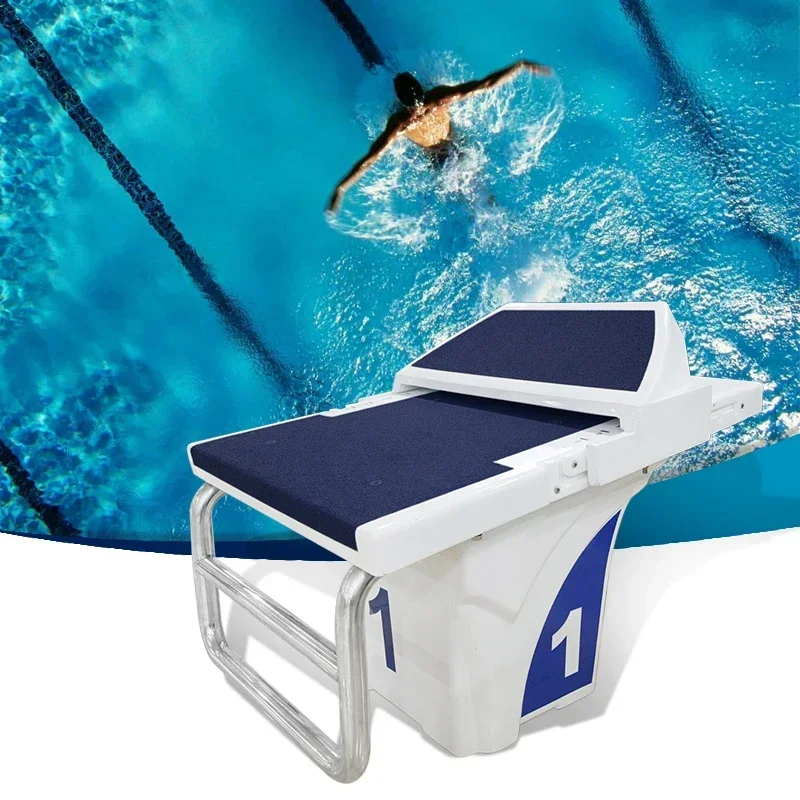 

Popular Produc Produce Starting Platform Use Fiberglass Resin Stainless Steel Competition Pool One Step Anti-Slip Starting Block