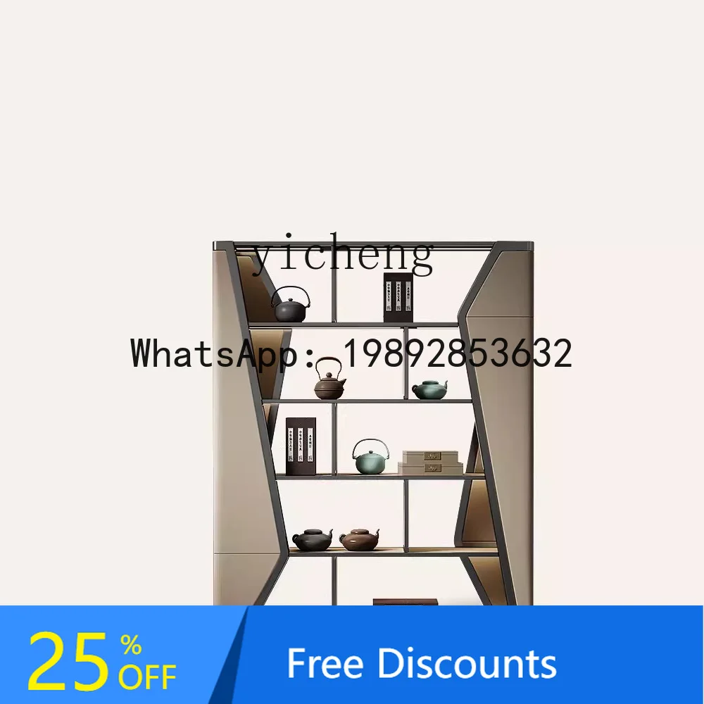 AA  light luxury stainless steel bookshelf shelf display  Internet celebrity bookcase combination creative Bogu shelf