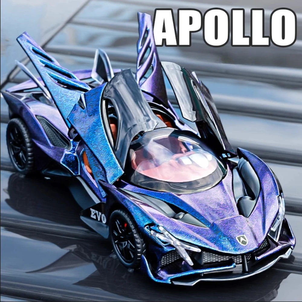 1:32 Apollo EVO Toy Car Model Alloy Diecasts with Sound Light Simulation Scale Vehicle Models for Kids Birthday Gifts Collection