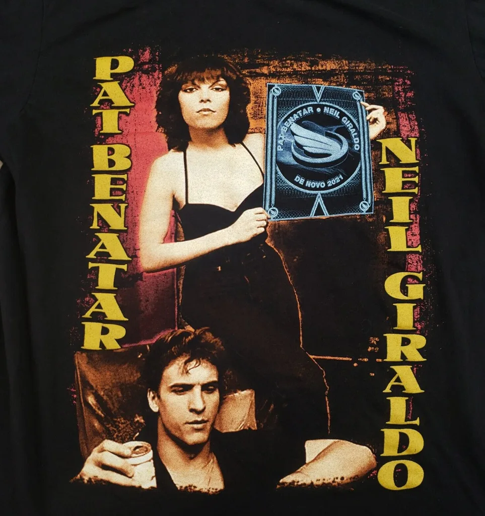 Pat Benatar Neil Giraldo black T Shirt Cotton S 5Xl TA5164