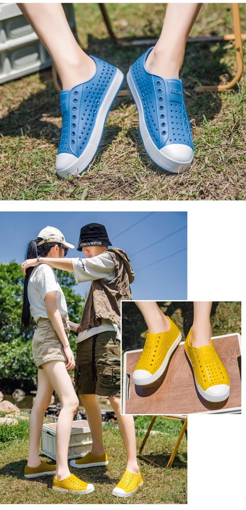 Sommer Unisex EVA Hohlschuhe Weiche Sohlen Rutschfeste Strandschuhe Herren Damen Atmungsaktive Wasserdichte Sandalen Erwachsene Casual Alltagsschuhe – Detail 15