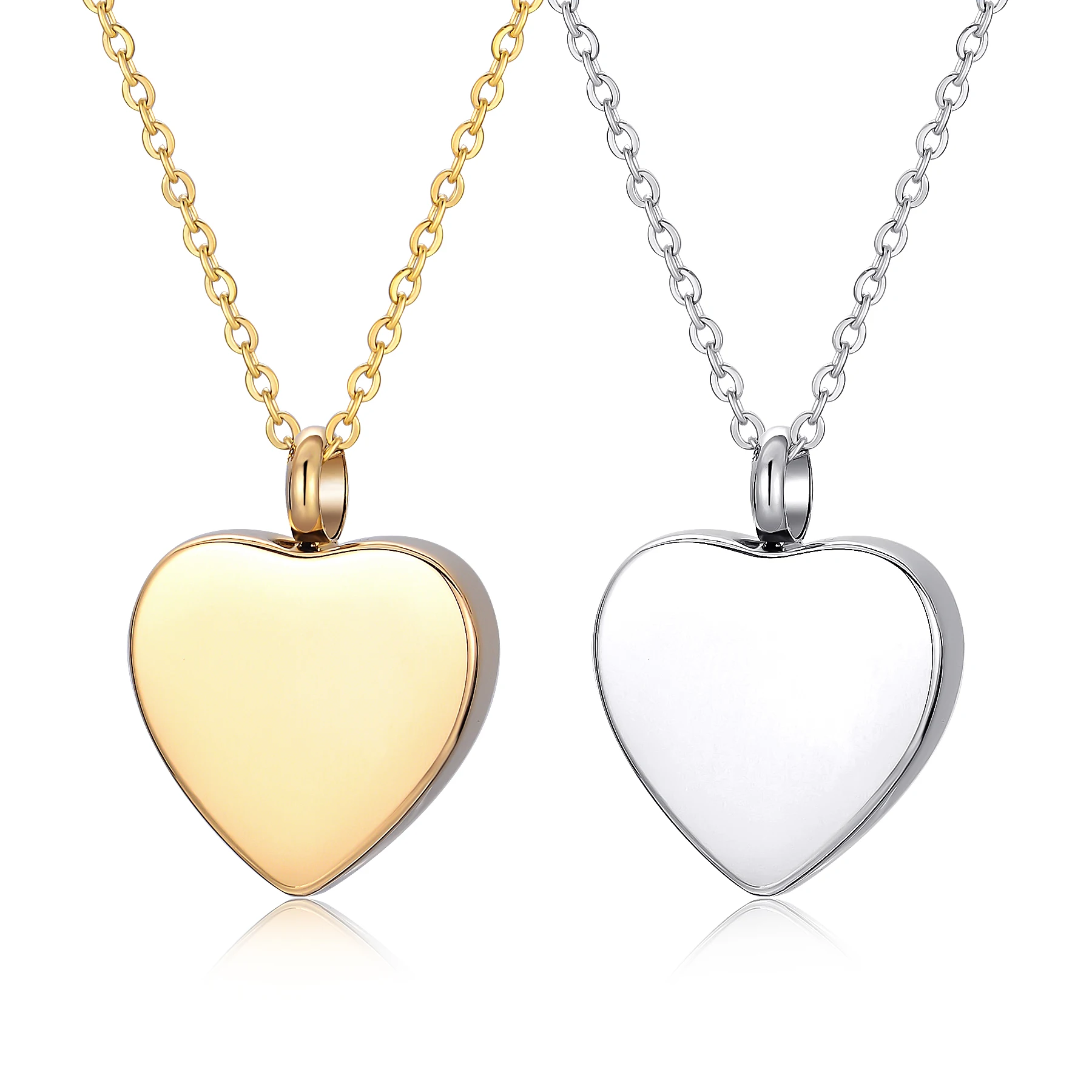 Herzförmige Urnen-Halsketten für Asche für Frauen und Männer, Kremations-Anhänger-Halskette für Asche aus Edelstahl, personalisierbarer Gedenkschmuck – Detail 3
