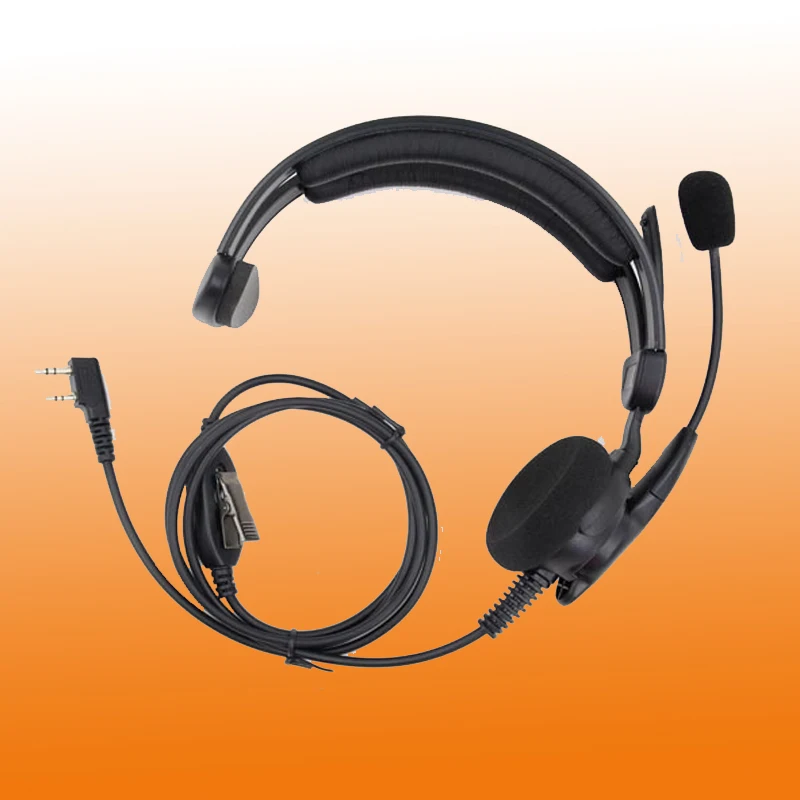 The operator wore Headset Mic Walkie talkie headphones For Baofeng Accessories UV-82 headphones