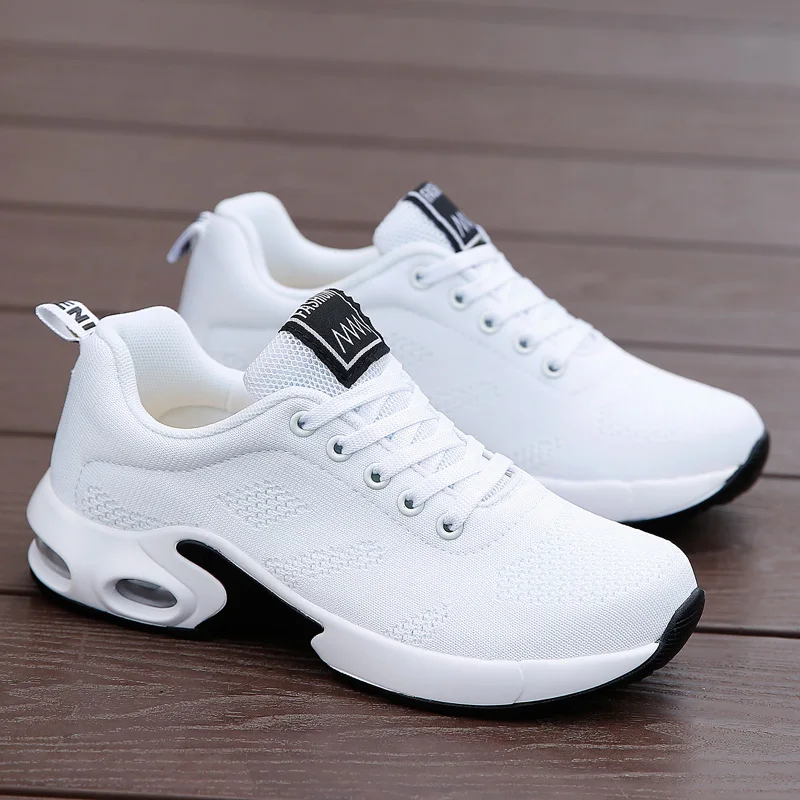 Fashion Women Sneakers Air Cushion Soft Bottom Running Shoes  Outdoor Mesh Breathable Tennis Shoes