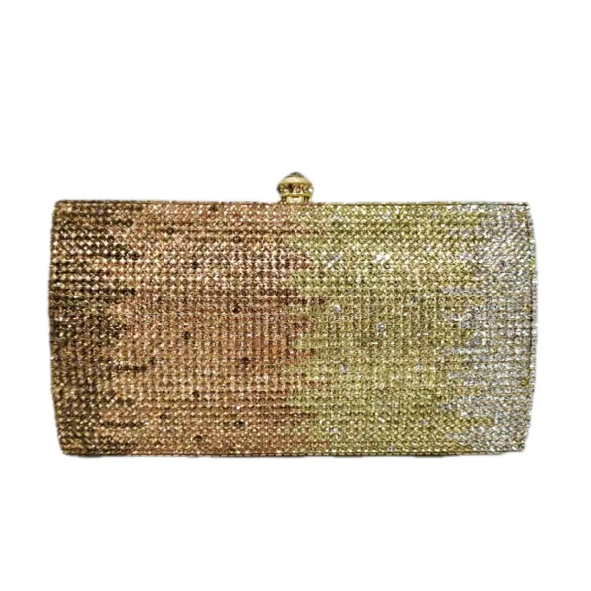 

Rhinestone Clutch Light Luxury Handmade Diamond Dinner Bag Gradual Change Gold Diamond Clutch Bag Rhinestone Purse Cartera Mujer